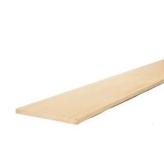 1 in. x 12 in. x 6 ft. Select Kiln-Dried Square Edge Whitewood Board 489551 - The Home Depot | The Home Depot