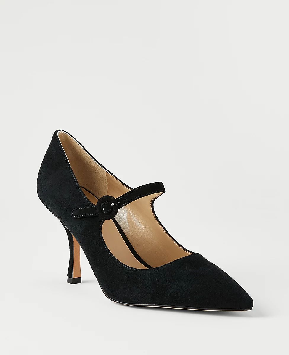 Suede Mary Jane High Heel Pumps | Ann Taylor (US)