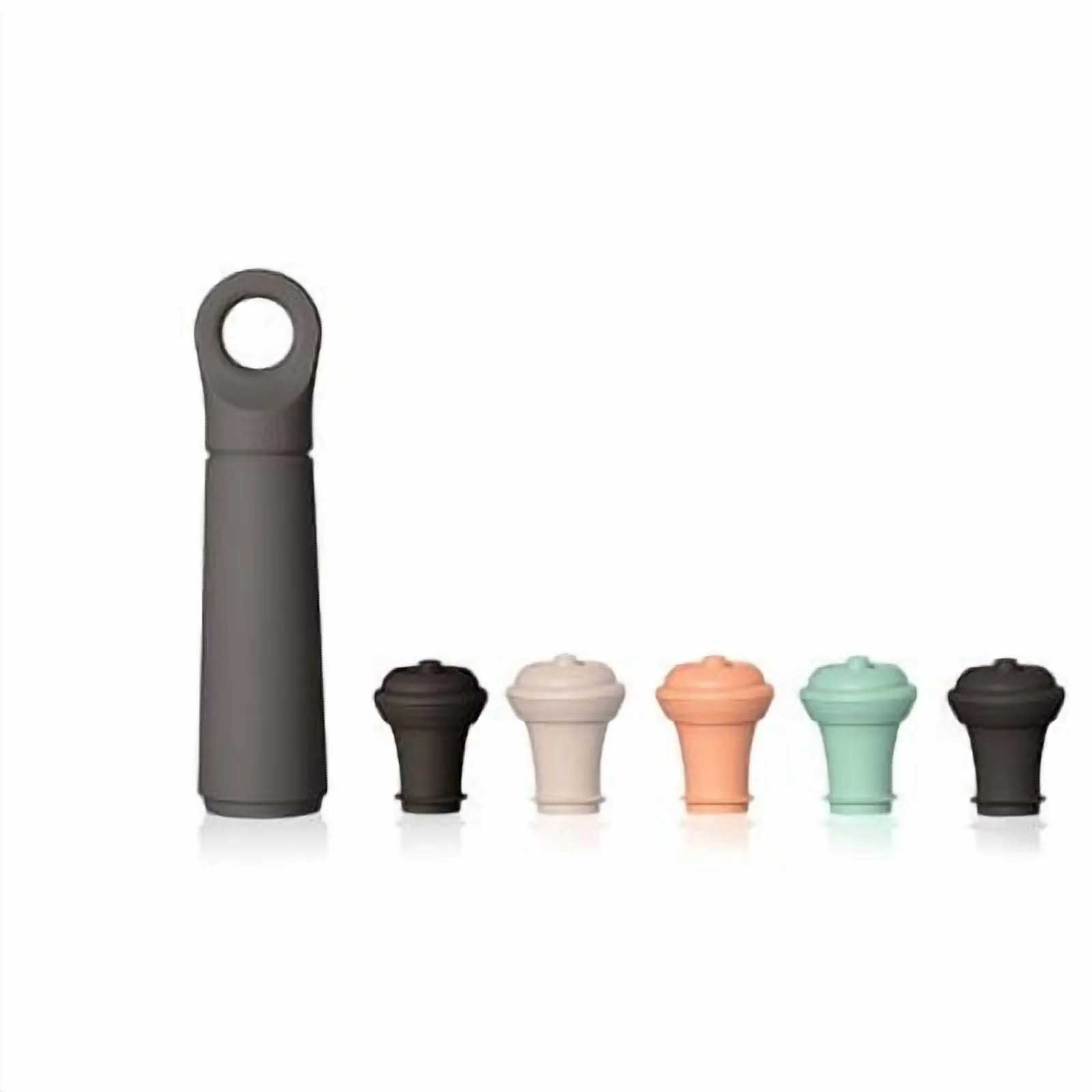 Vacu Vin Wine Saver Loop- Made with 98% Recycled Material- 1 Pump, Graphite with 5 Multi-Color St... | Walmart (US)