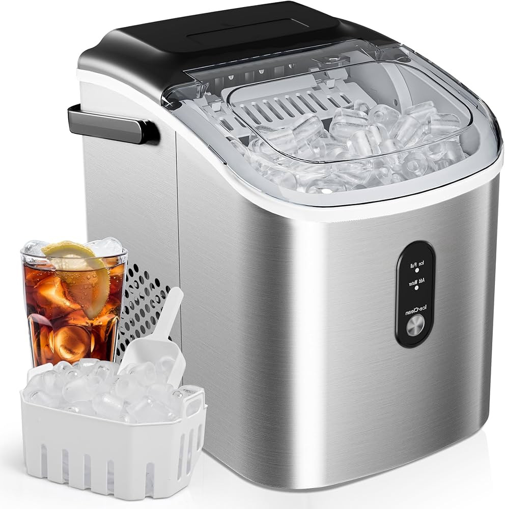 EUHOMY Ice Maker Countertop, Portable Ice Machine with Carry Handle, 26.5lbs Per Day, 9 Cubes in ... | Amazon (US)