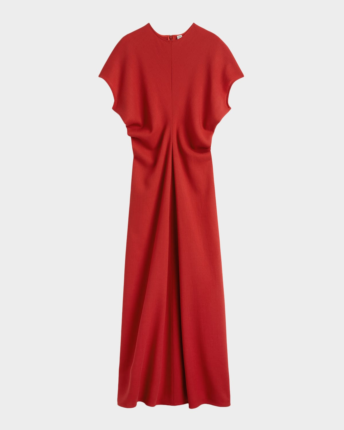 Slouch Waist Short-Sleeve Ankle Dress | Neiman Marcus