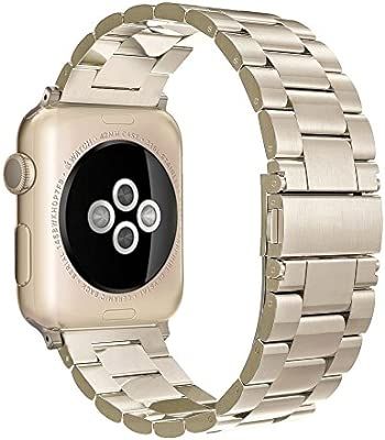 Simpeak Band Compatible with Apple Watch 42mm 44mm, Stainless Steel Wirstband Replacement for App... | Amazon (US)