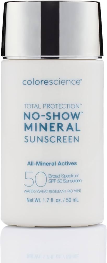 Colorescience Total Protection No-Show Mineral Sunscreen SPF 50, 1.7oz, 100% Invisible all-minera... | Amazon (US)