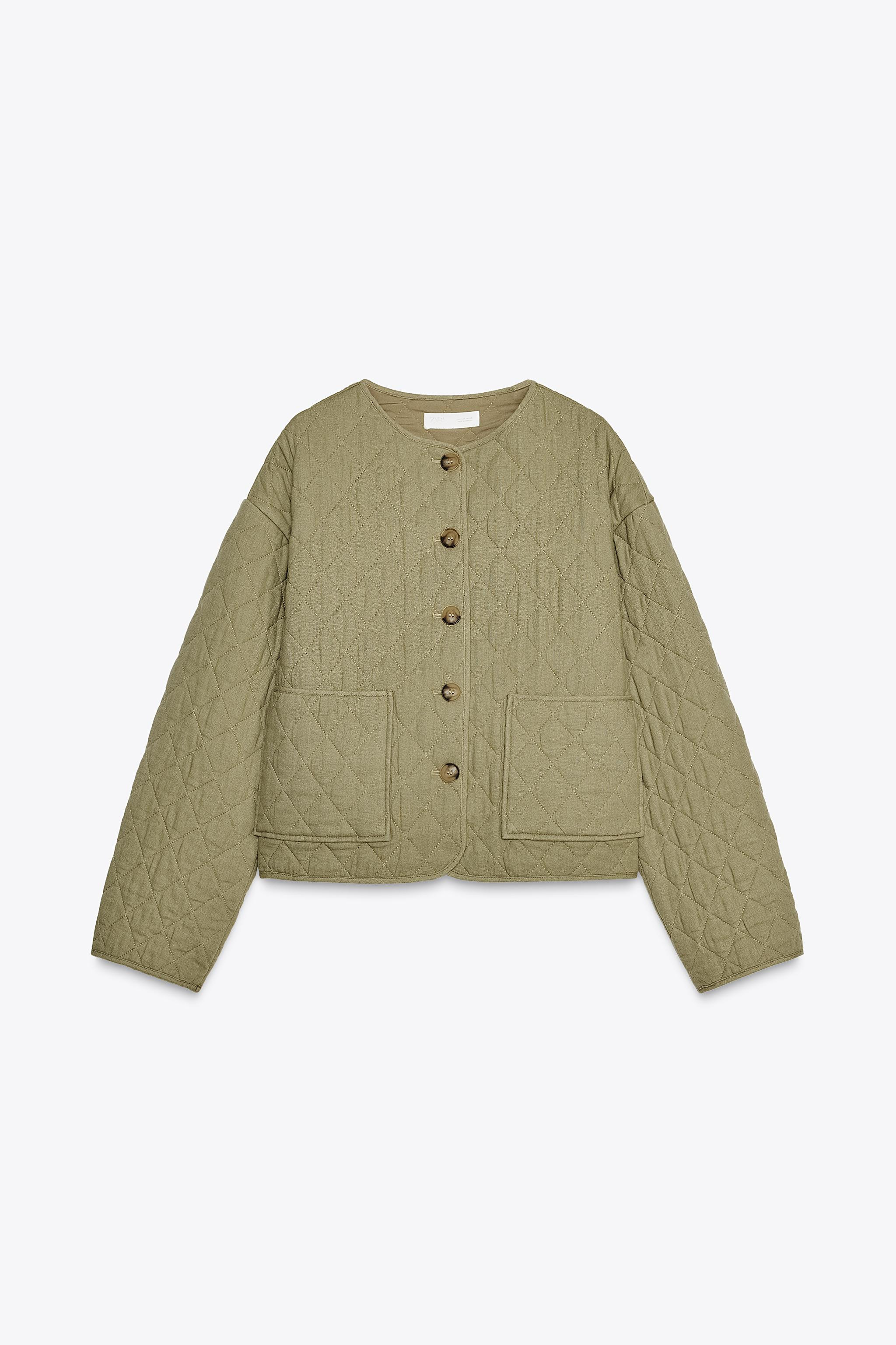 PADDED LINEN JACKET | Zara UK