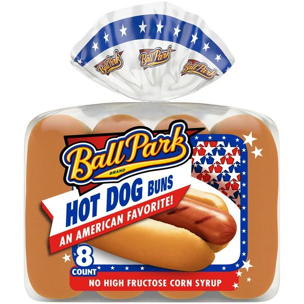 Ball Park Pre-Sliced Bakery Fresh Classic White Hot Dog Buns, 8-Pack, 13 Ounces | Walmart (US)