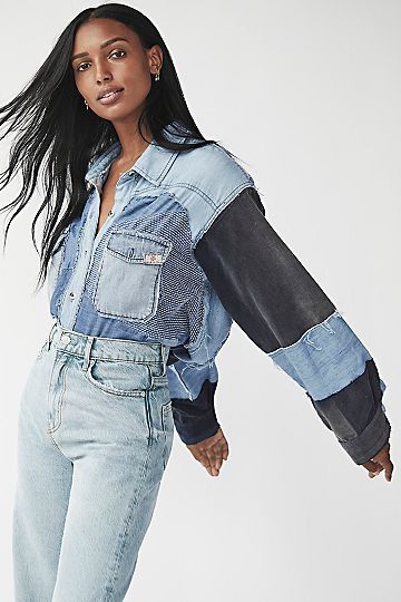 We The Free Palisades Patchwork Buttondown | Free People (Global - UK&FR Excluded)
