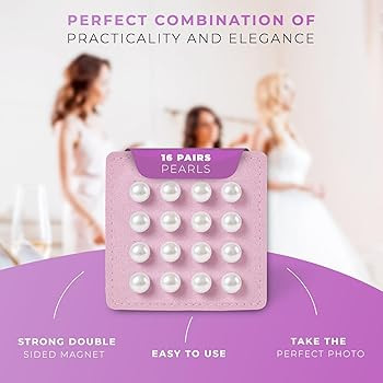 Pearl Veil Weights - 16 Pairs of Magnetic Bridal Veil Weights - Secures Long Veils for Outdoor We... | Amazon (US)
