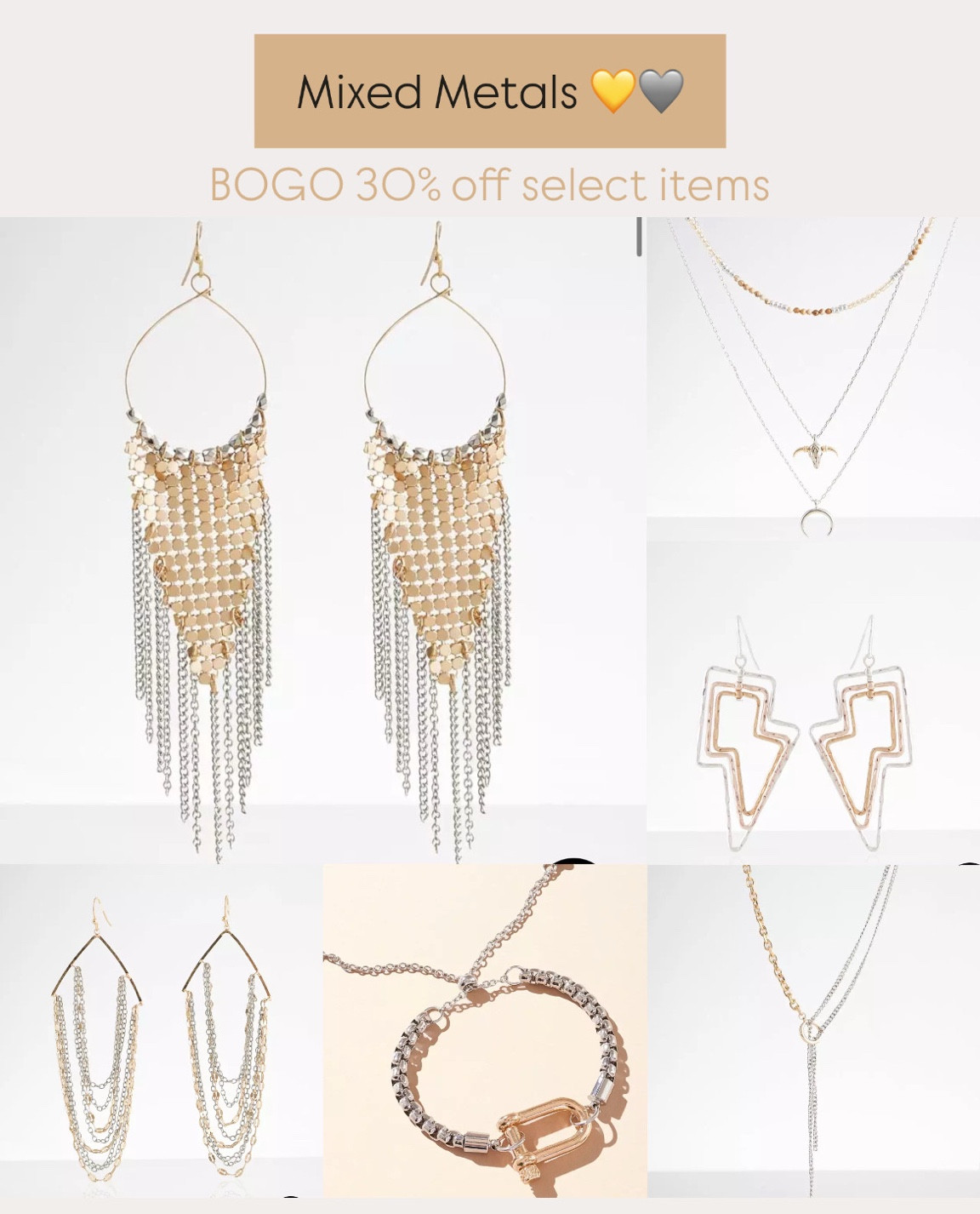 Mixed metal jewelry pieces! Silver and goldd

#LTKSaleAlert #LTKStyleTip #LTKFindsUnder50