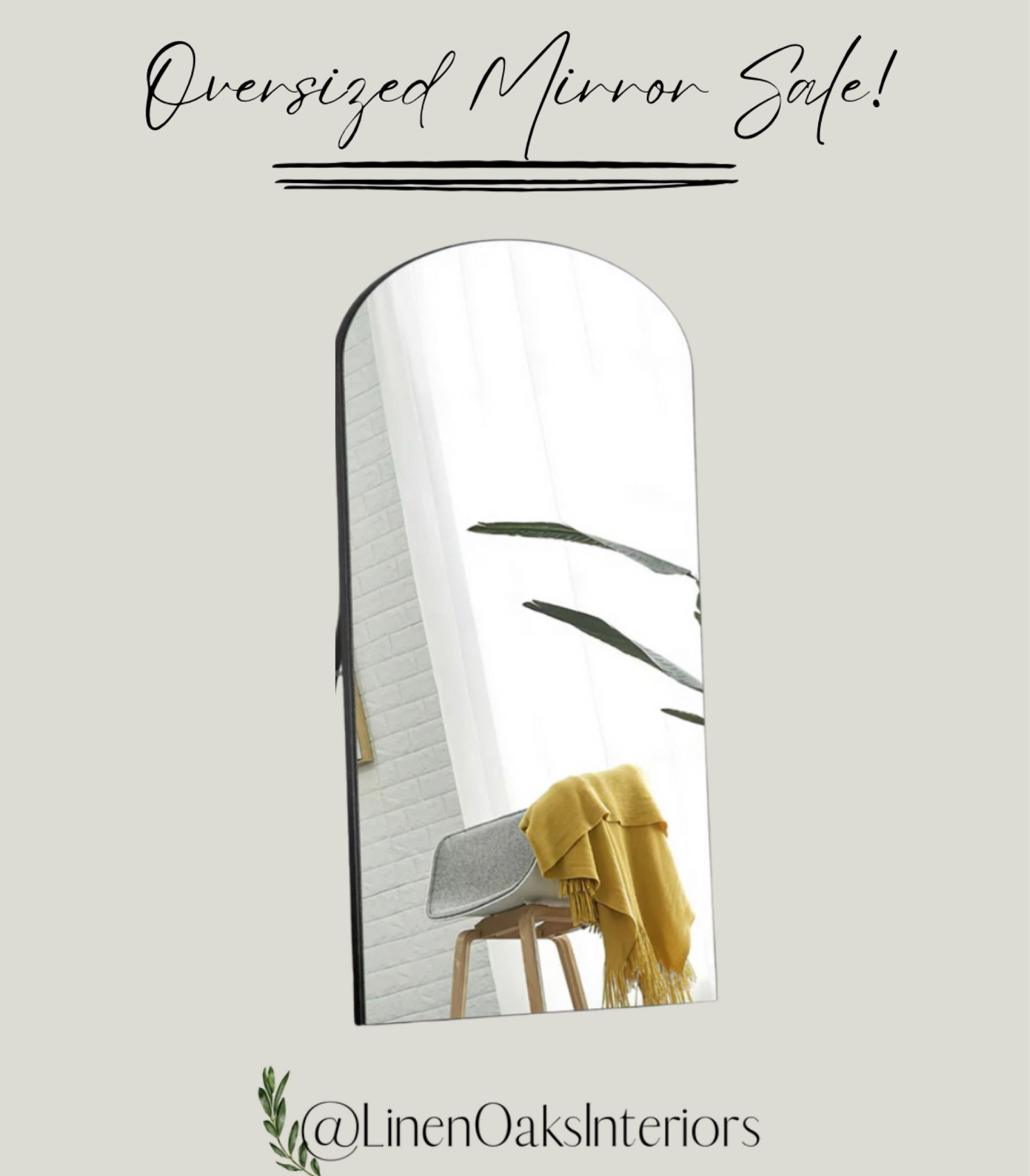 Oversized Mirror! 
Arched mirror
Black mirror 

#LTKhome