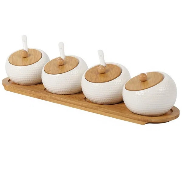 Ceramic 0.72 qt. Storage Jar (Set of 4) | Wayfair North America