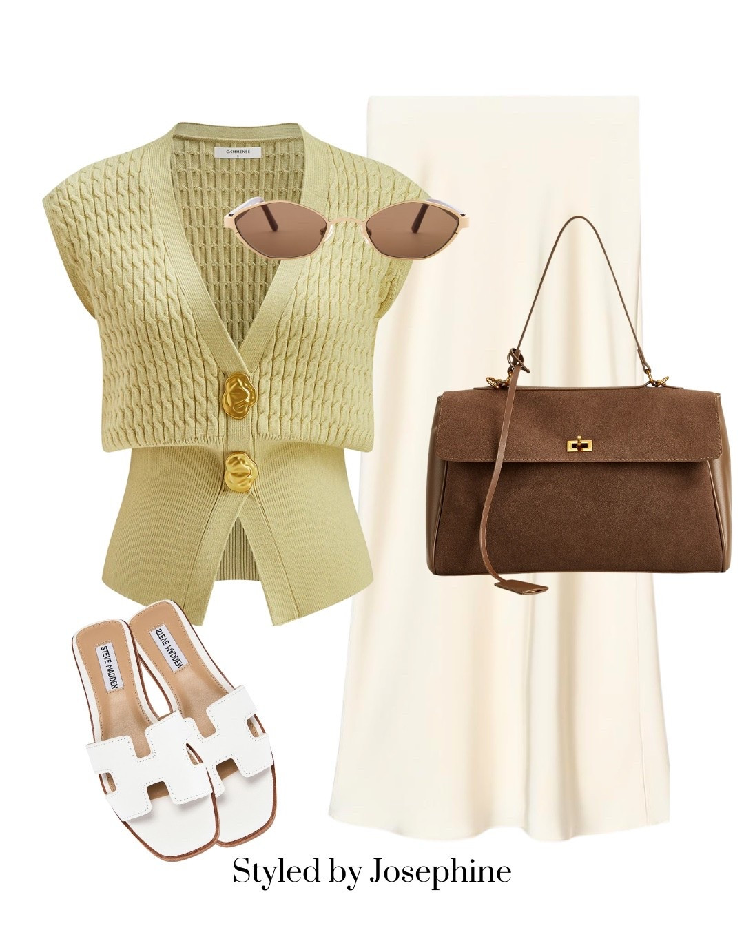 Effortless neutrals for that in-between season 🌿 The knit vest adds the perfect texture for cooler mornings, while the slip skirt + slides keep it light and breezy. Elevated with structured accessories—an outfit that takes you from coffee runs to casual dinners.

Tags: LTKstyletip LTKfallstyle LTKtransitional FallNeutrals ElevatedStyle ChicAndSimple OOTDinspo LTKunder100 StyleByJosephine NeutralOutfit MinimalChic CapsuleWardrobe

#LTKFindsUnder50 #LTKFindsUnder100 #LTKWorkwear