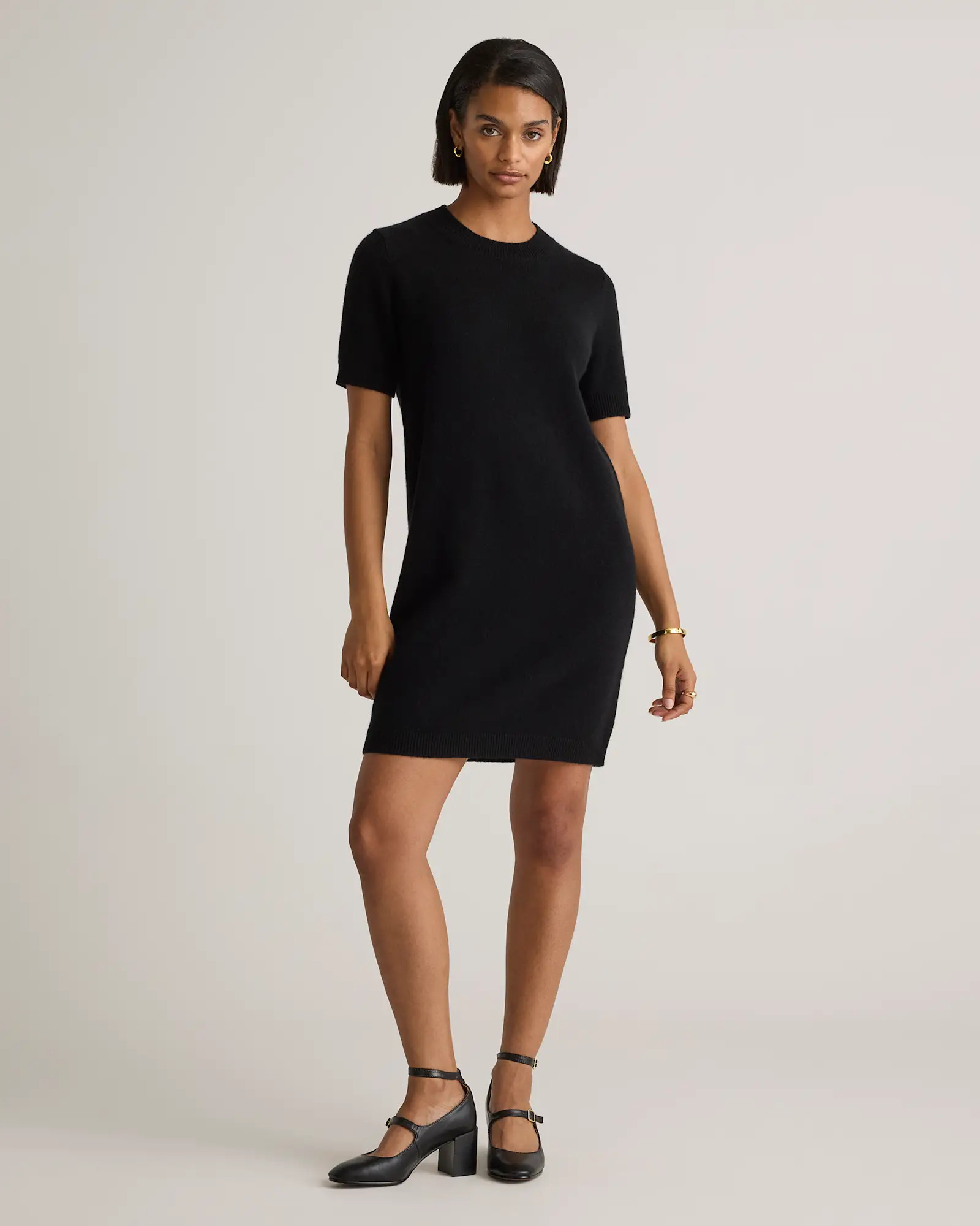 Mongolian Cashmere Short Sleeve Mini Dress | Quince