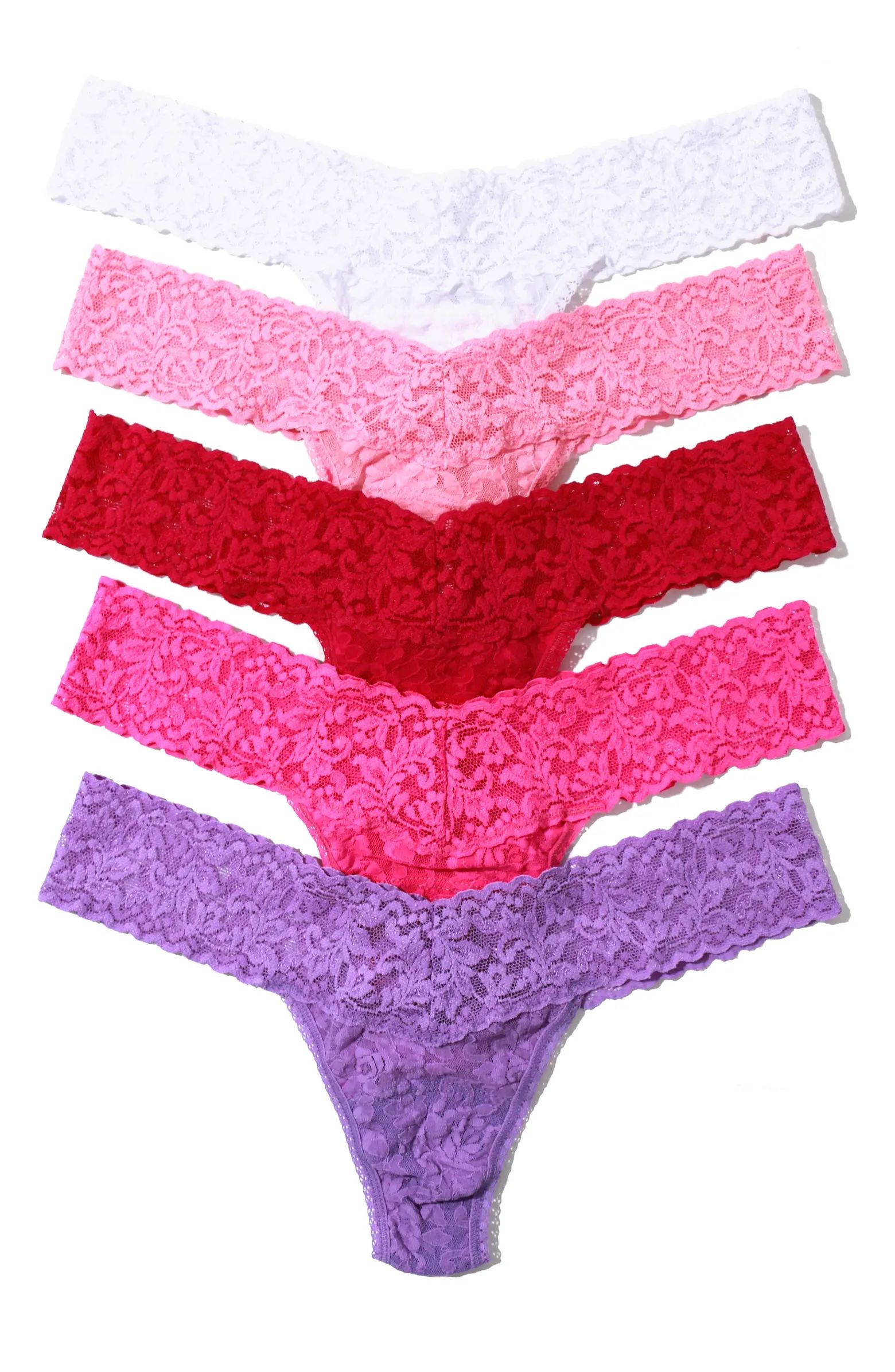 Holiday Assorted 5-Pack Original Rise Thongs | Nordstrom