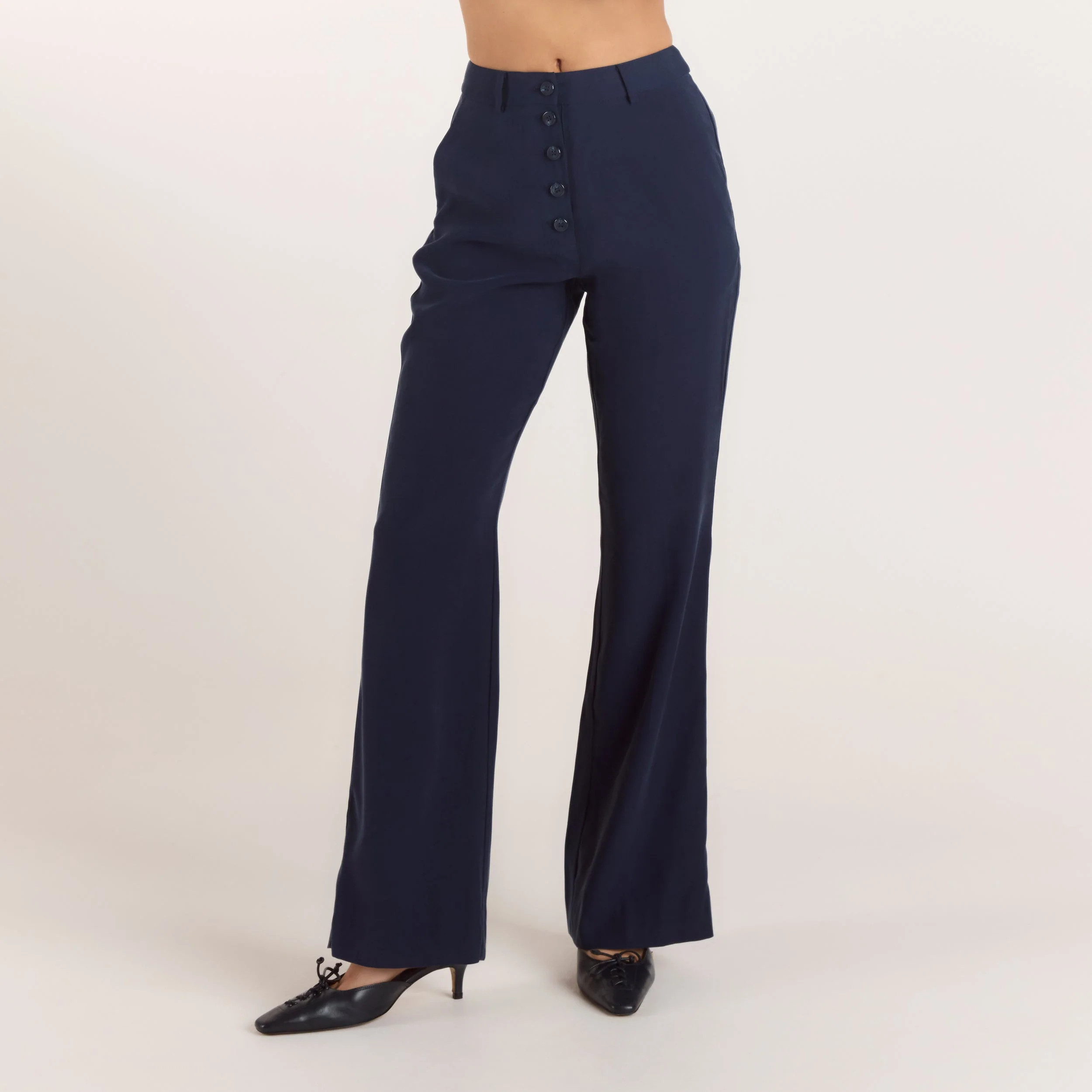 90s Straight-Leg Pants - Navy | Lounge (US)