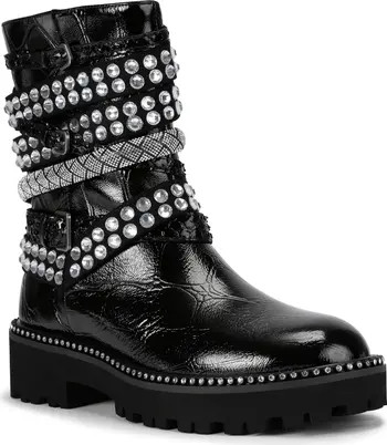 Crystal Embellished Multistrap Boot (Women) | Nordstrom