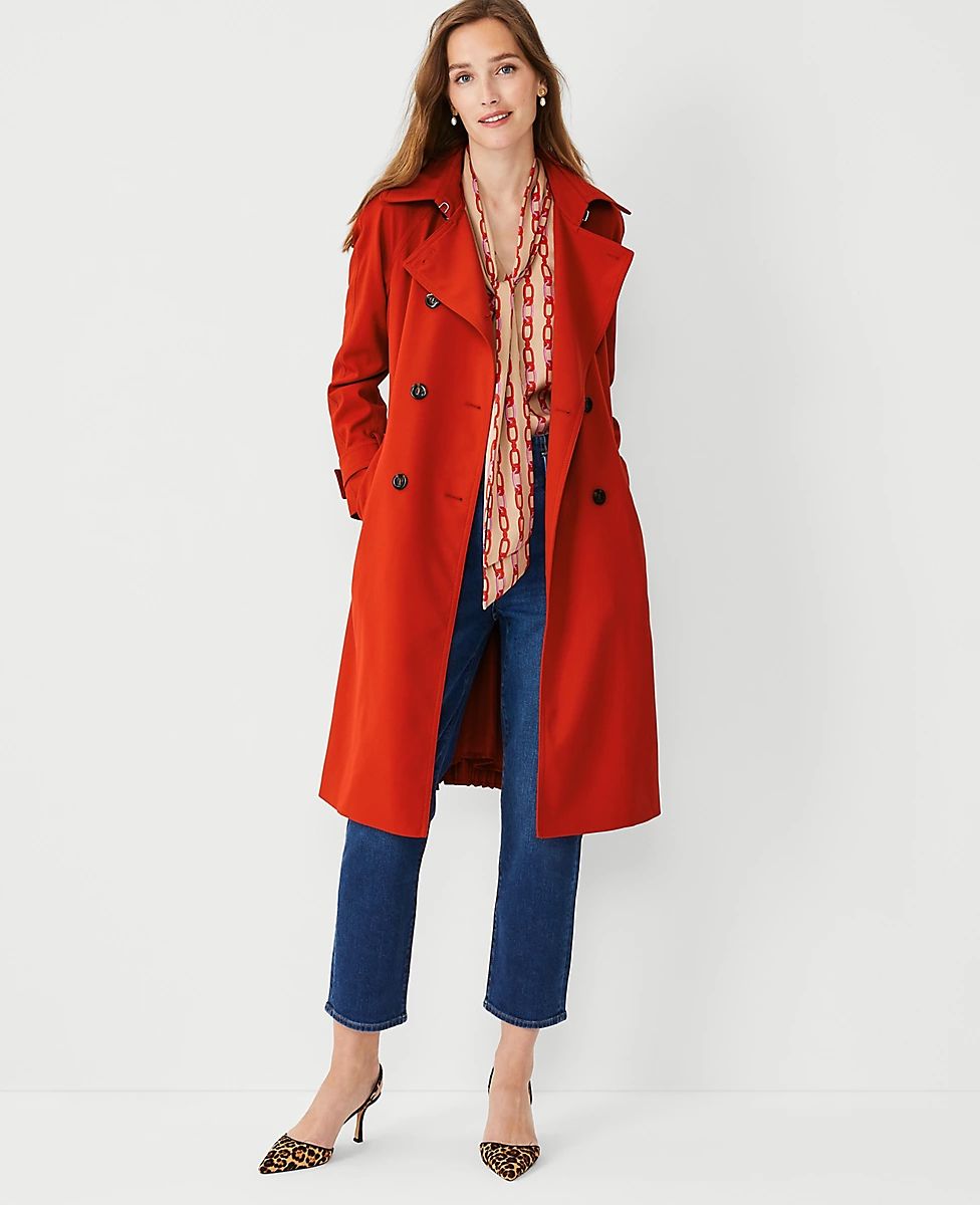 Pleat Back Trench Coat | Ann Taylor (US)
