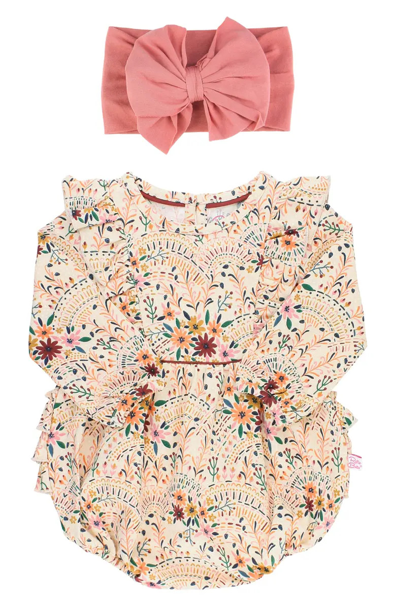 Lace Is More Bubble Romper & Headband Set | Nordstrom