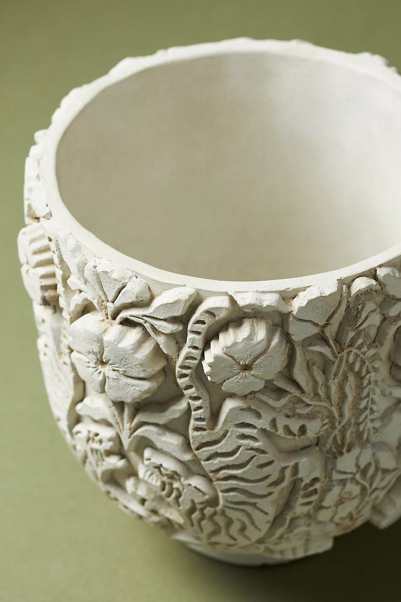 Marisol Cement Textured Pot | Anthropologie (US)