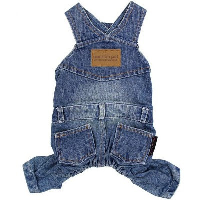 Parisian Pet 'Denim Overalls' – Durable and Trendy Pet Overalls for Dogs & Cats-Blue  S | Target