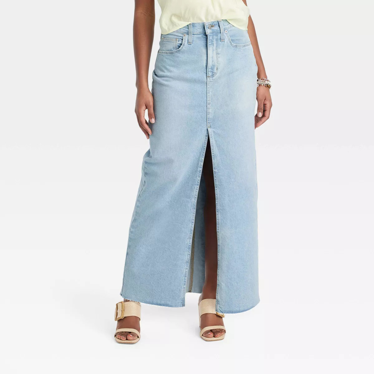Women's High-Rise Denim Maxi Skirt - Universal Thread™ | Target