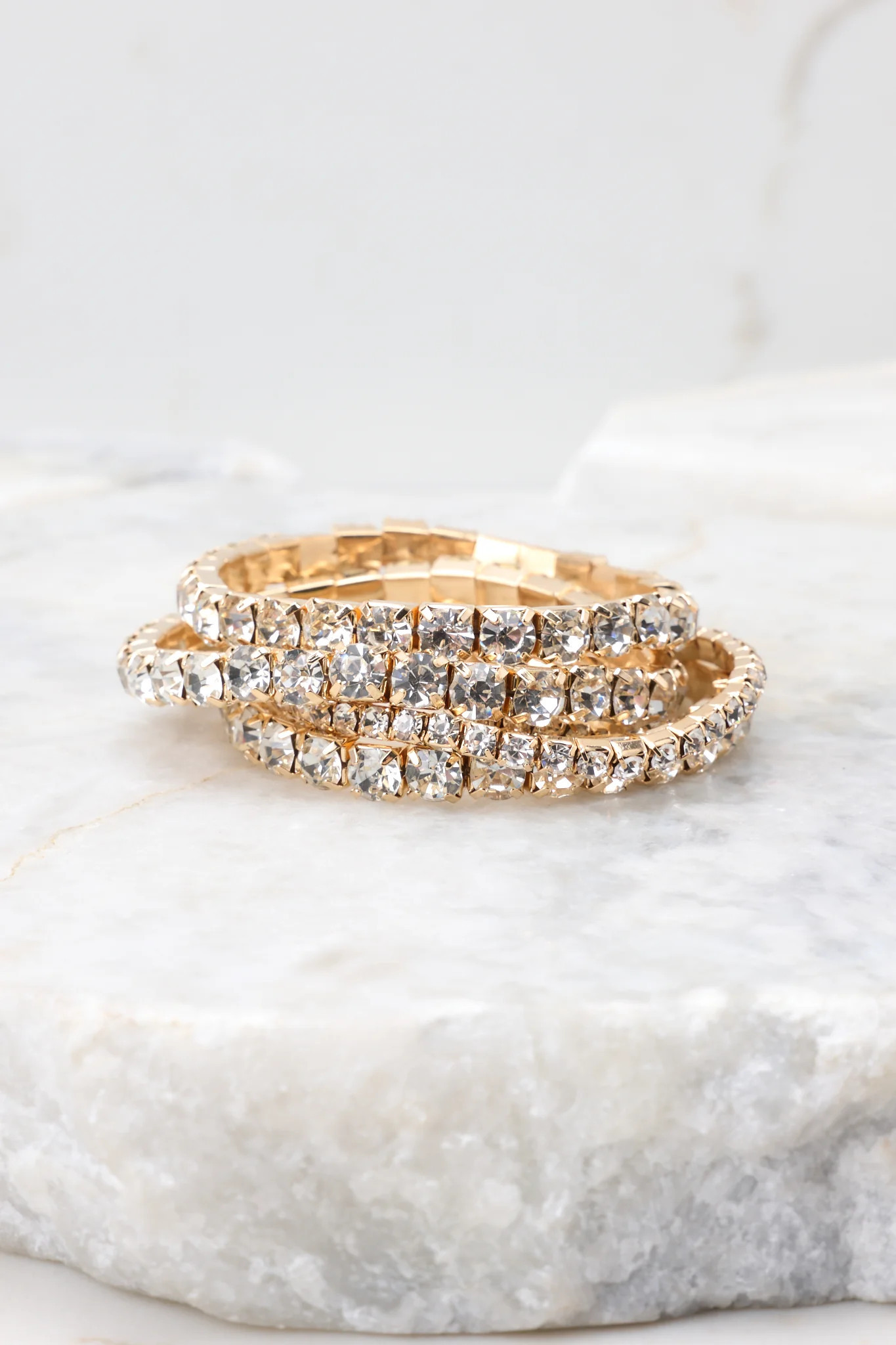 My Ways To Shine Gold Bracelet Set | Red Dress 