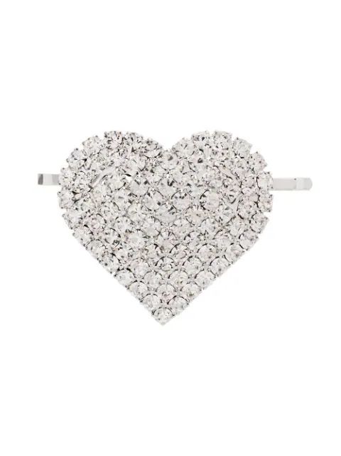 Alessandra Rich Crystal Heart Hairpin - Farfetch | Farfetch (RoW)