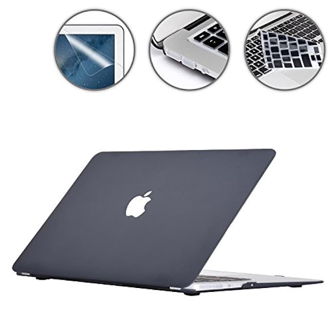 Applefuns(TM) 4 in 1 Kit Matte Hard Shell Case + Keyboard Cover + Screen Protector + Dust Plug for M | Amazon (US)