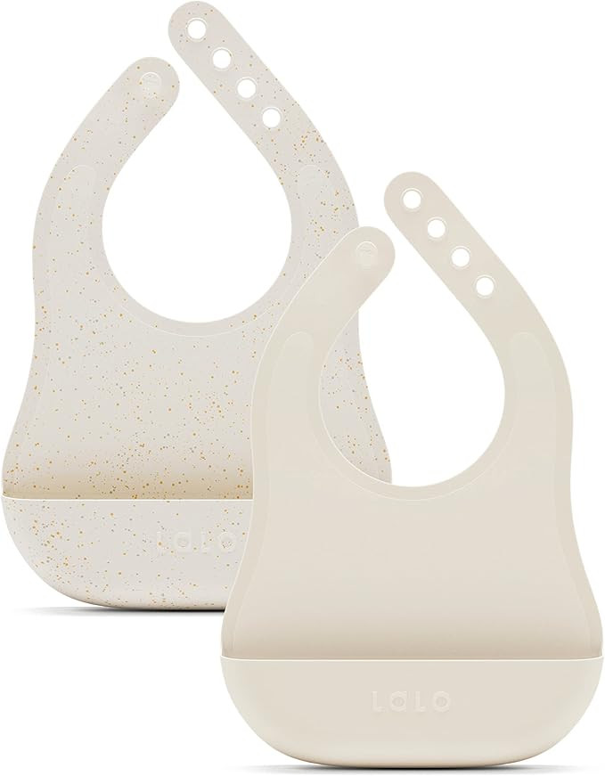 Lalo The Bib - Waterproof, Non-Toxic Silicone Baby Bib with Adjustable Neck Band & Silicone Food ... | Amazon (US)