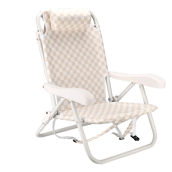 Checker Backpack Beach Chair Sand | Local Beach
