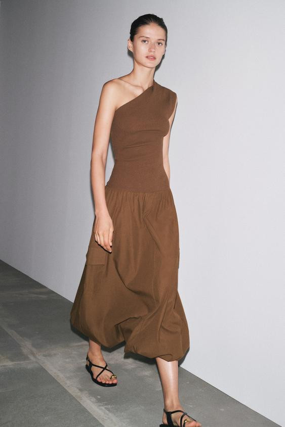 COMBINATION BALLOON DRESS | Zara US