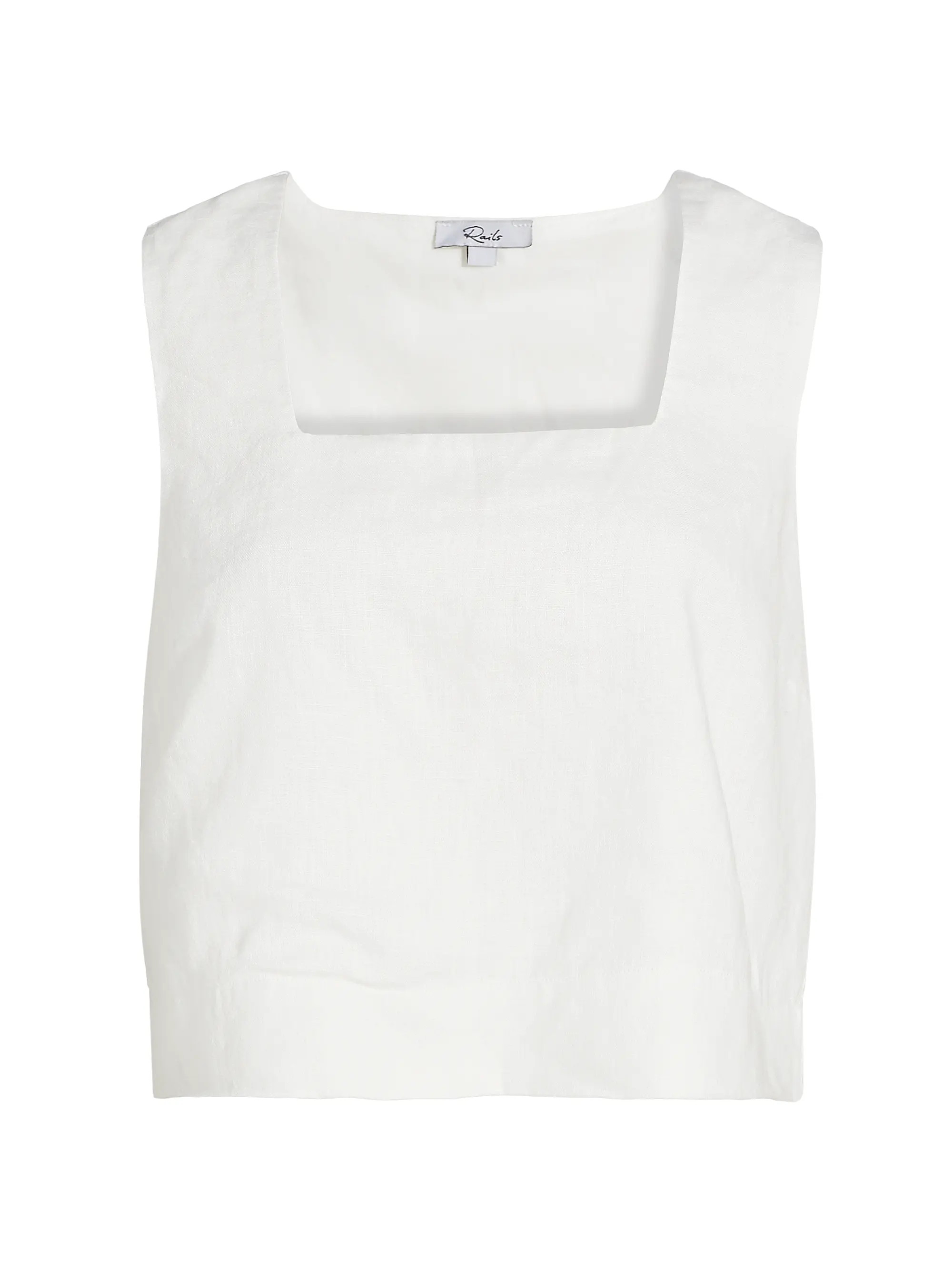 Rails Akira Linen Square Neck Tank | Saks Fifth Avenue | Saks Fifth Avenue