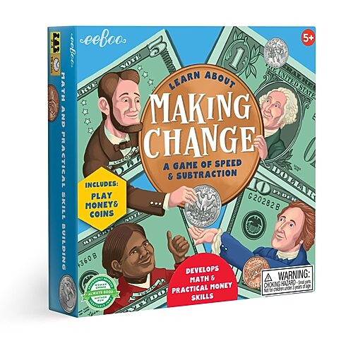 Eeboo Learn About Making Change Game 60-pc. Board Game, One Size | JCPenney