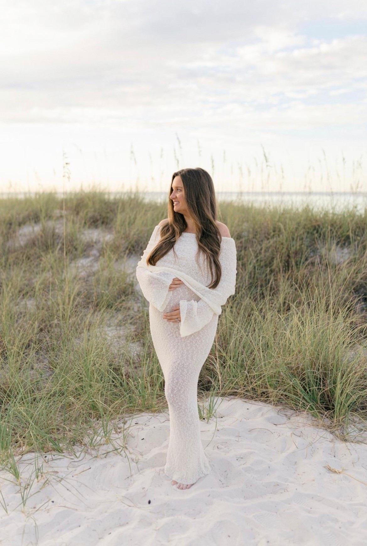 fall maternity session dress! I loved wearing this one (wore a slip underneath) 🤍

#LTKBump #LTKBaby