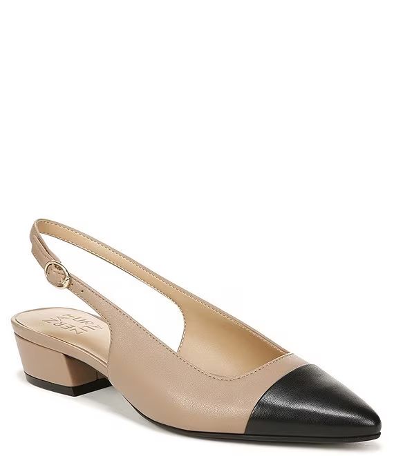 Banks Leather Cap Toe Slingback Dress Pumps | Dillard's