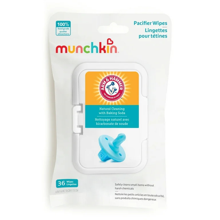 Munchkin® Arm & Hammer Pacifier Wipes, Safely Cleans Feeding Essentials, 36 Wipes, 1 Pack | Walmart (US)