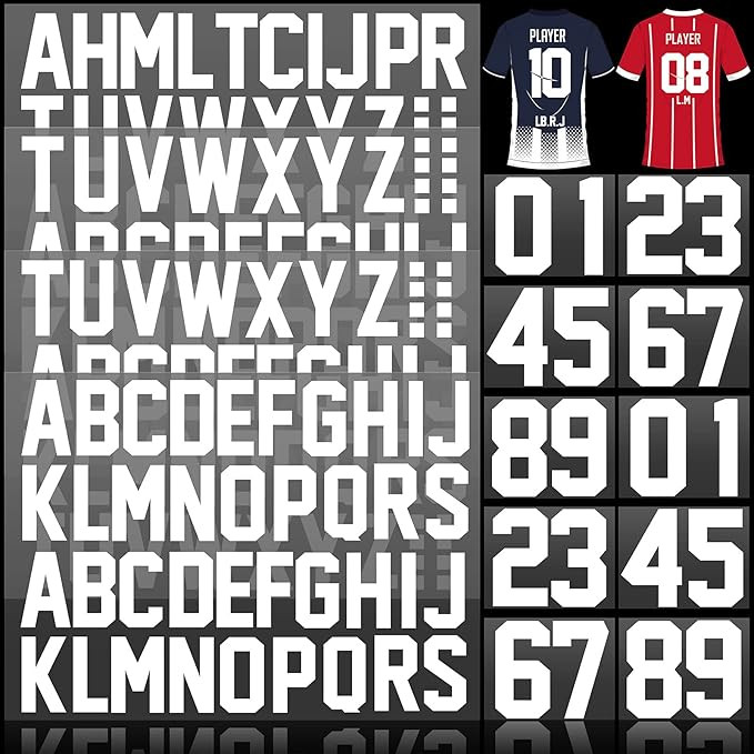 18 Sheets 216 Pieces 8 Inch Iron On Numbers T-Shirt 2 Inch Iron On Letters Patches Kit, 0 to 11 I... | Amazon (US)