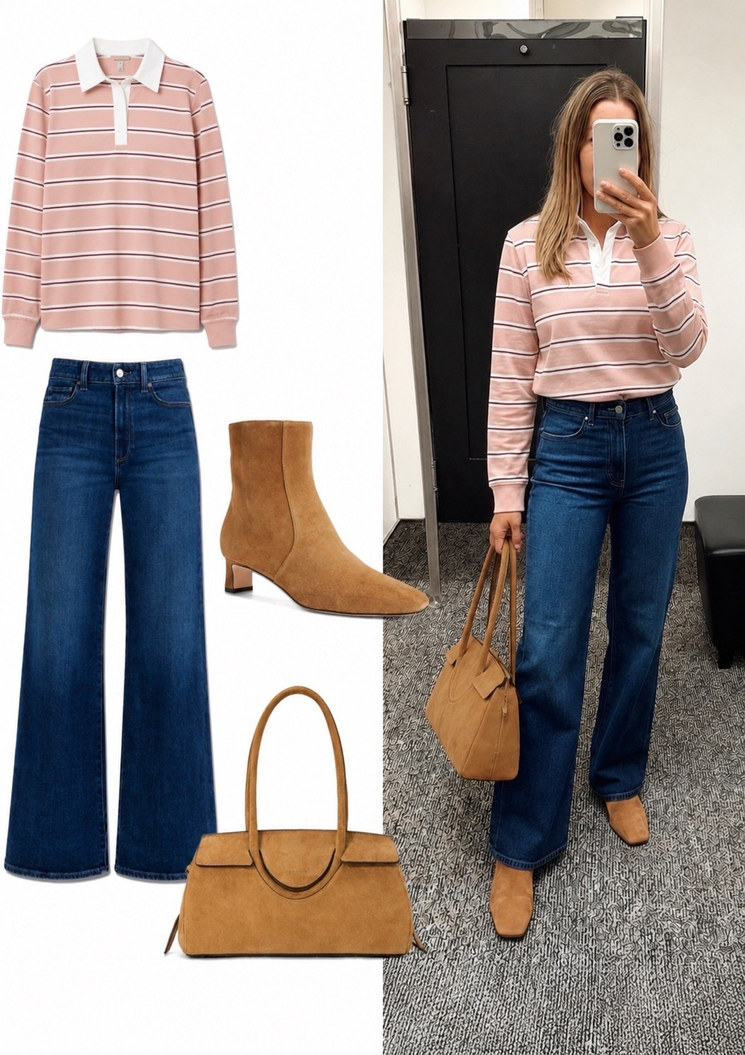The page jeans on the Nordstrom anniversary sale that will sell out the fastest. I also love the striped long sleeve T-shirt, stripes, or a big trend for fall again.