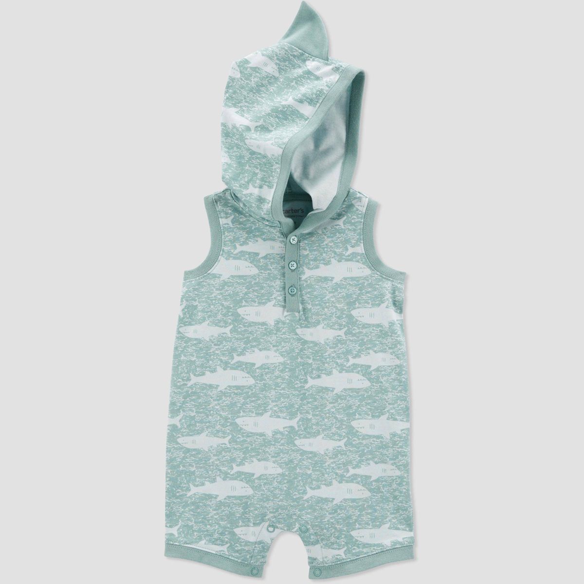 Carter's Just One You® Baby Boys' Shark Romper - Green | Target