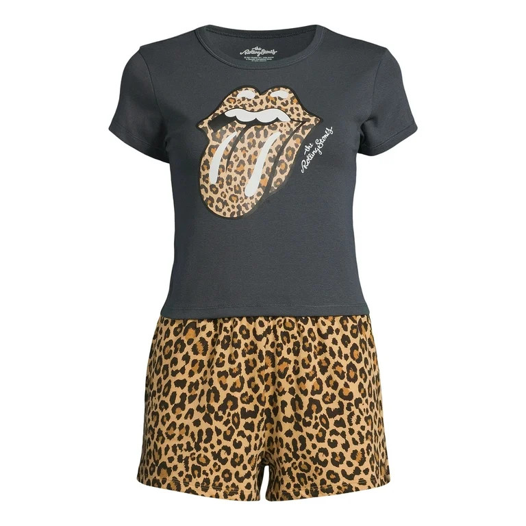 Rolling Stones Juniors Graphic T-Shirt and Shorts Set, 2-Piece, Sizes XS-3X | Walmart (US)