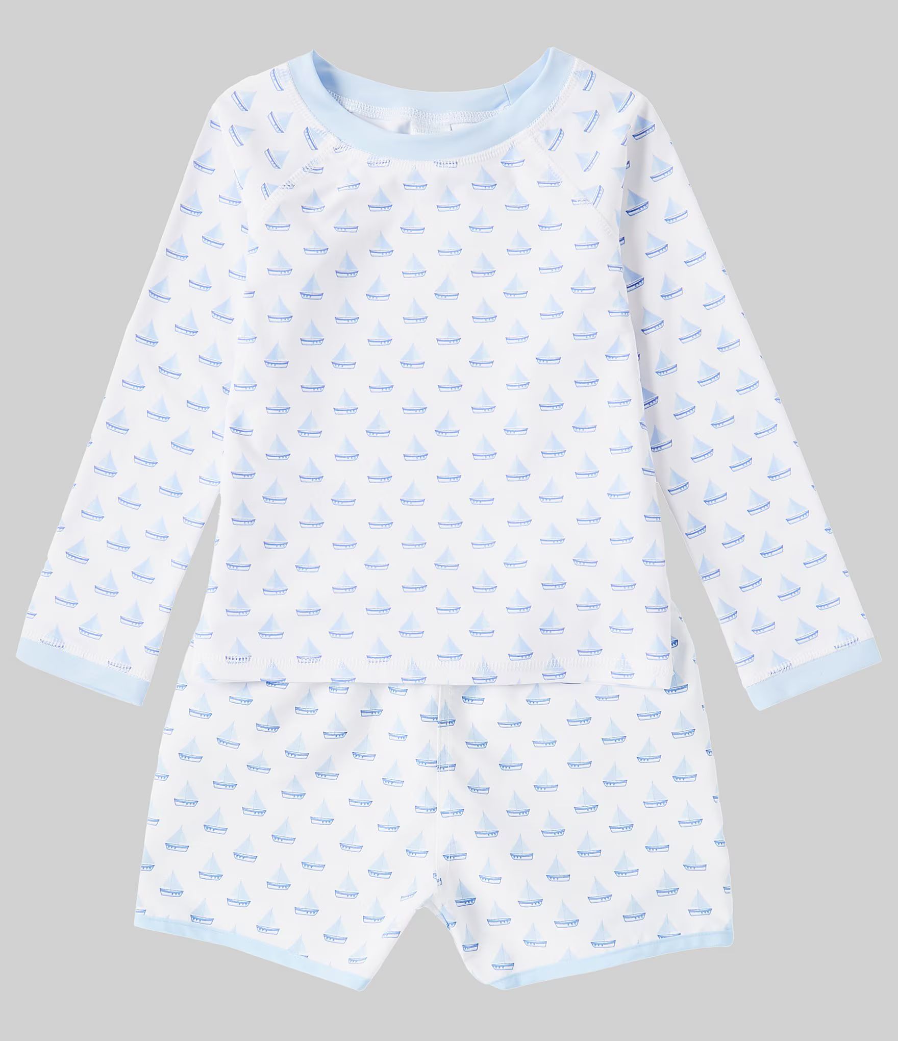 x The Broke Brooke Baby Boys 3-24 Months Round Neck Long Sleeve Printed Sailboat Rashgaurd Swim S... | Dillard's