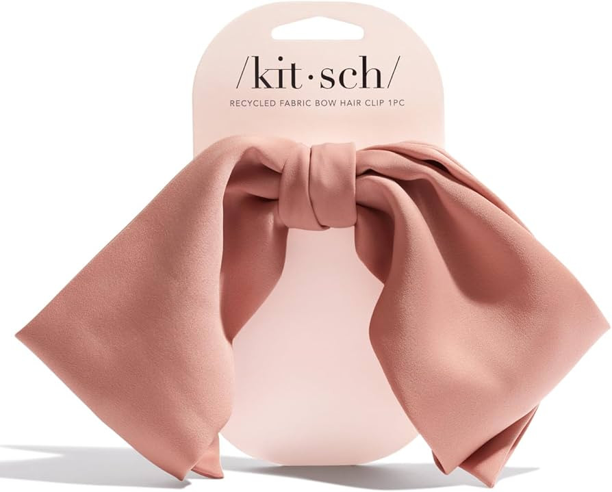 Kitsch Recycled Fabric Hair Bow Clip for Women, Oversized Design for Elegant Half-Updos or Chic H... | Amazon (US)