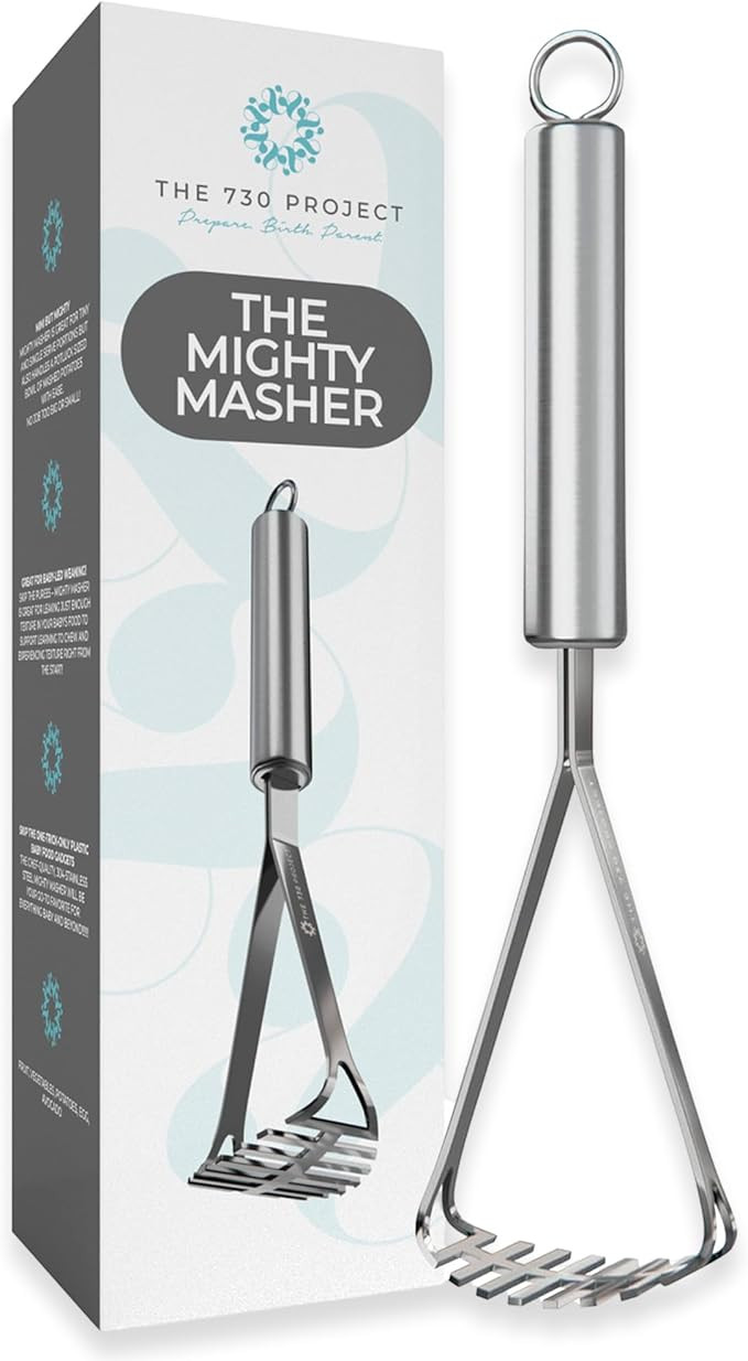 Mighty Masher, Baby Food Masher for Starting Solids Essentials, Baby-Led Weaning Mini Avocado and... | Amazon (US)