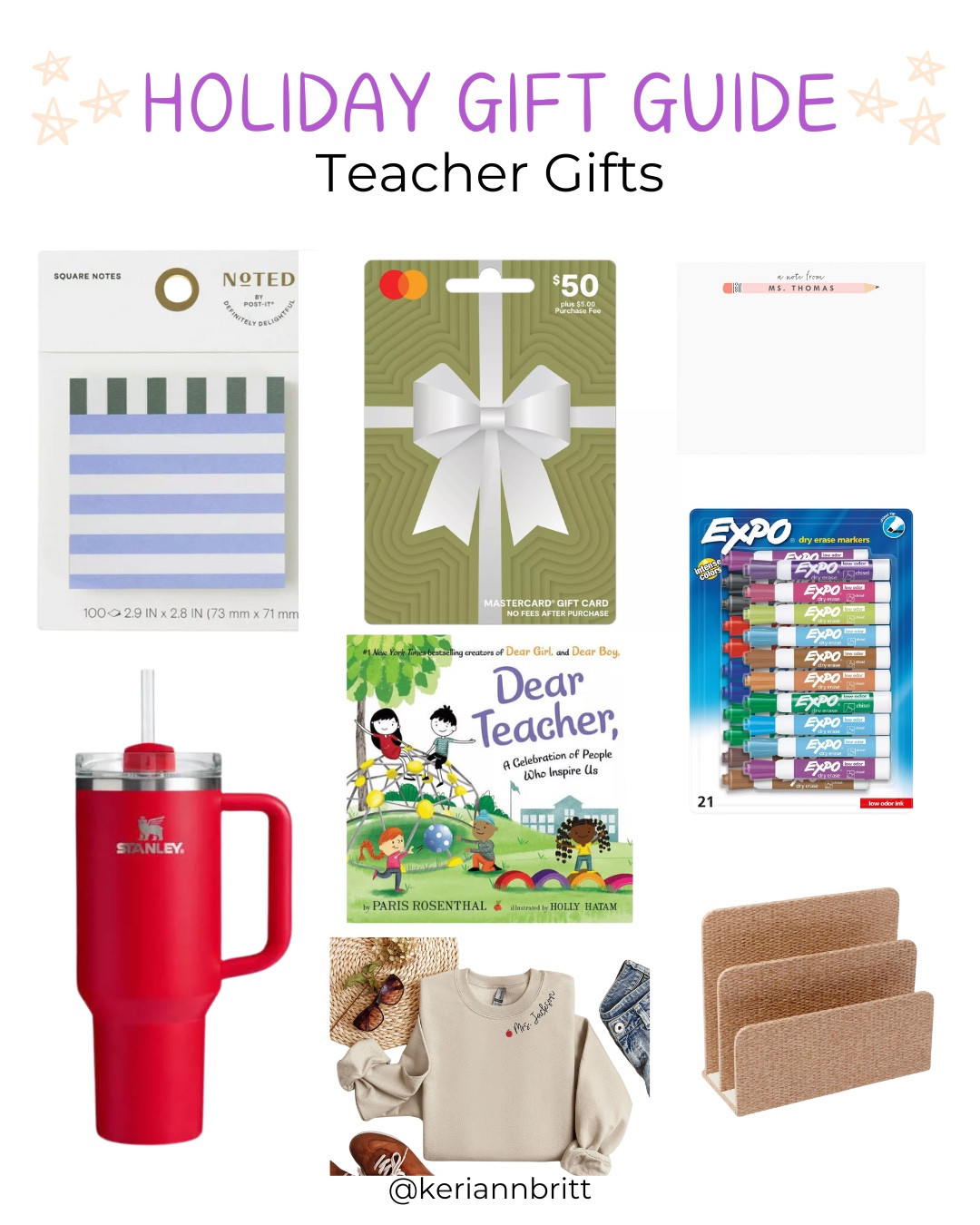 2024 Holiday Gift Guide for Teachers

2024 gifts / Christmas gift / presents for everyone / gift guide / holiday gift / Christmas gift guide / gifts for him / gifts for her / popular holiday gifts / gifts for teachers / school gift / teacher Christmas gifts 

#LTKGiftGuide #LTKFindsUnder50 #LTKHoliday