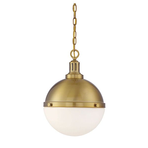 Lilly Warm Brass Two-Light Pendant | Bellacor