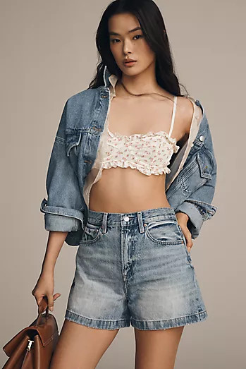 Pistola Saige High-Rise A-Line Denim Shorts | Anthropologie (US)