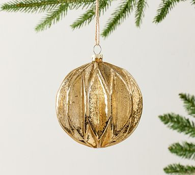 Mercury Gold Ball Ornament | Pottery Barn (US)