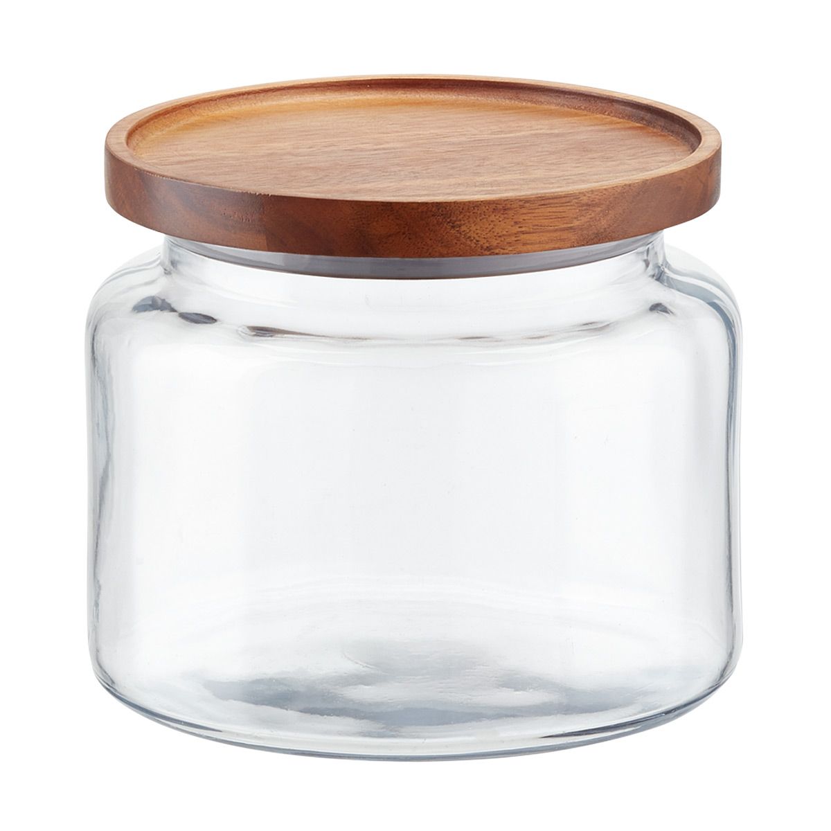 Anchor Hocking Montana Glass Canisters with Acacia Lids | The Container Store