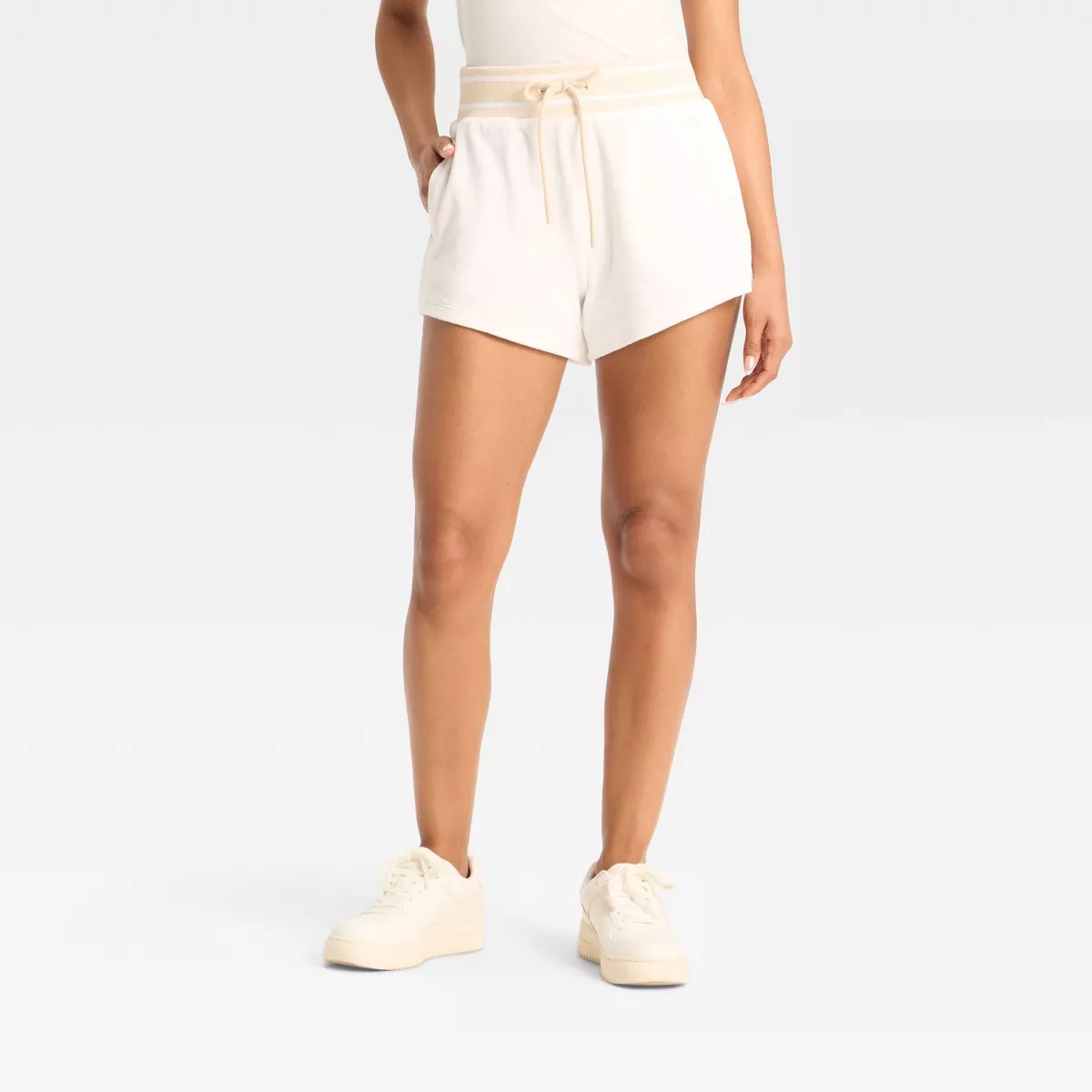 Women's Towel Terry High-Rise Shorts - JoyLab™ Yellow S | Target