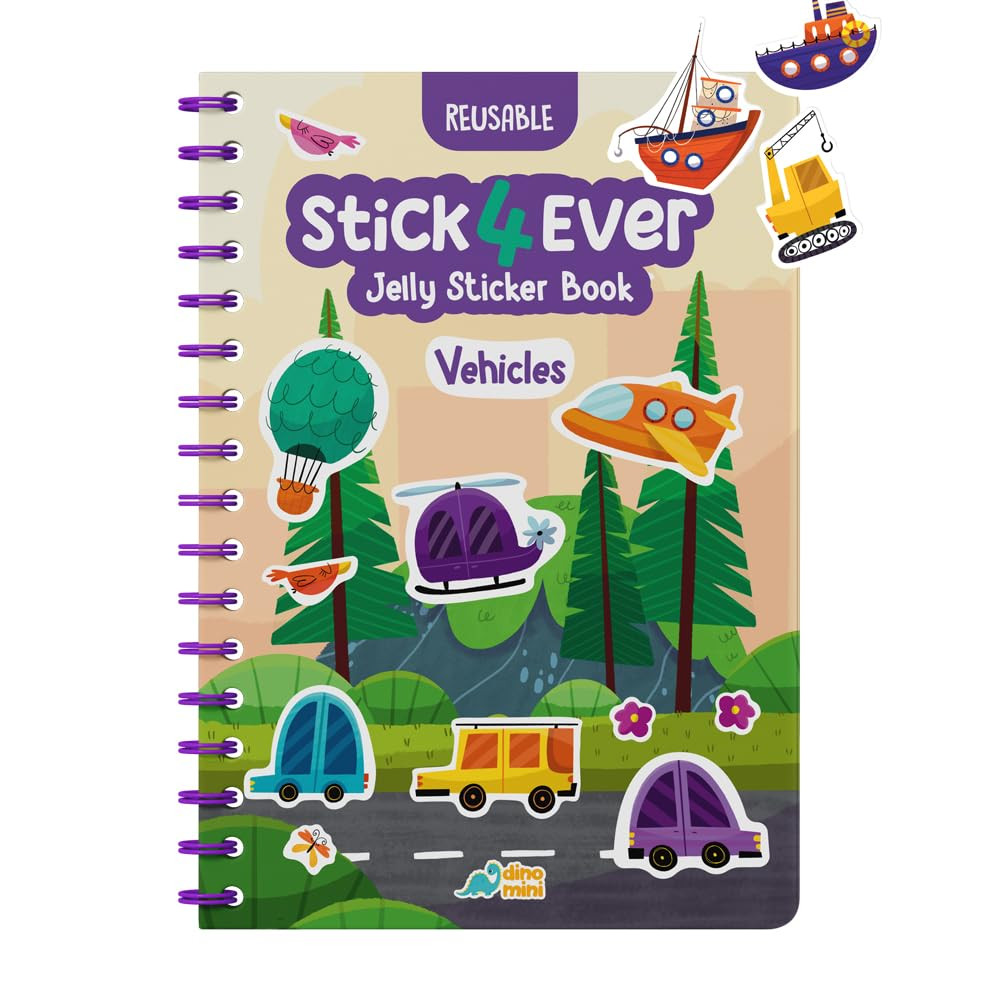 Stick4Ever Jelly Sticker Book - Waterproof, Easy to Clean Jelly Stickers for Kids - Reusable Stic... | Amazon (US)
