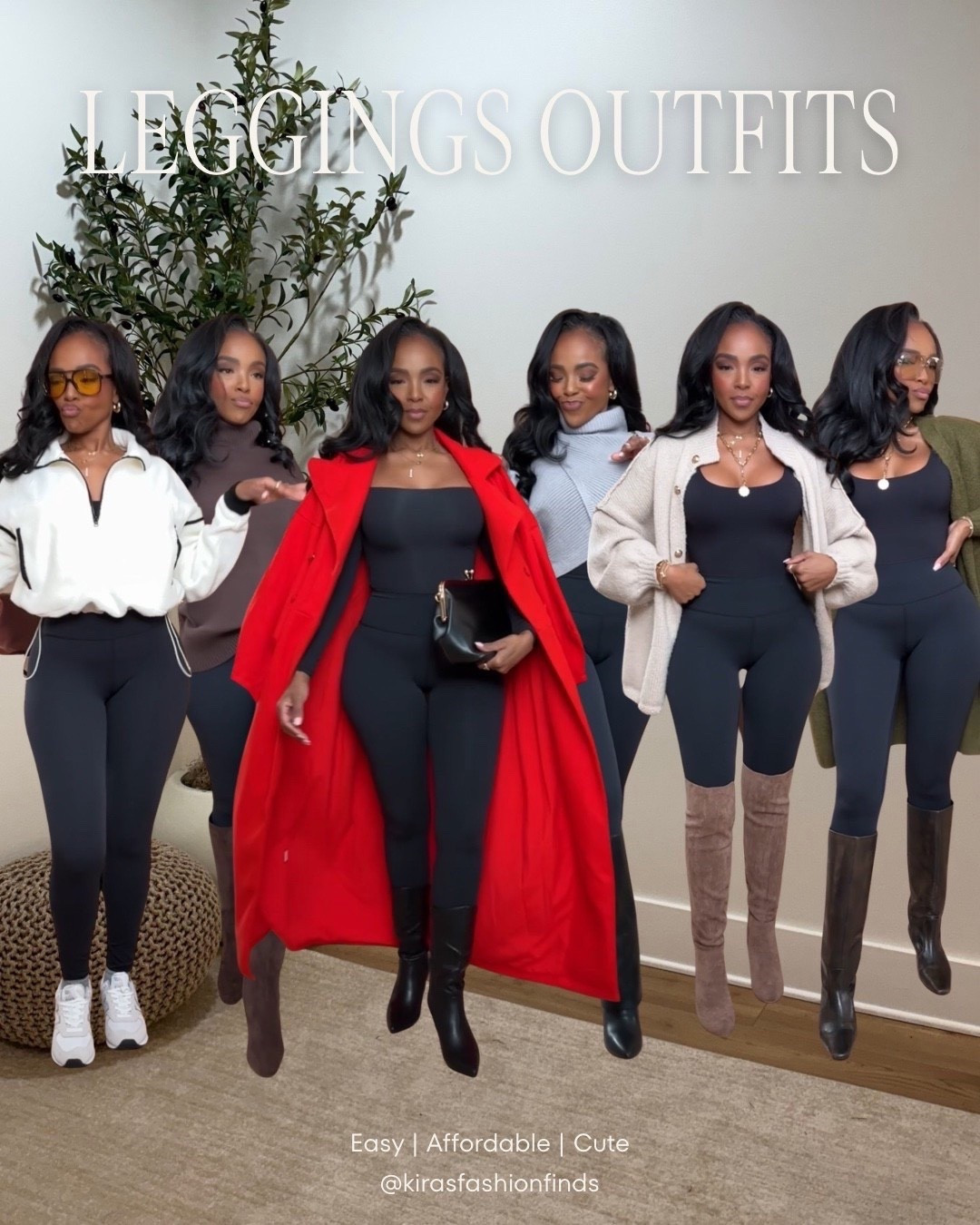 Leggings Outfit Ideas 🤍
This edit breaks down easy fall + winter leggings outfits you can wear for school drop-off, casual days, holiday errands, or dressed-up dinners. Each look builds around my favorite Amazon black leggings styled with cozy layers, sweaters, cardigans, boots, and winter jackets.

Sizing: Leggings — Small | Height: 5’4 | 140lbs

leggings outfit, winter leggings outfit, fall outfit idea, everyday basics, Amazon leggings outfit, cozy casual outfit, millennial mom style, Black girl style fashion, casual chic outfits, affordable fall outfit, winter capsule wardrobe, neutral outfit ideas, leggings and boots outfit, Amazon fashion finds, realistic everyday outfit



#LTKHoliday #LTKootd